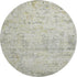 8' Sage Gold And Beige Abstract Washable Round Rug With UV Protection