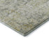 8' Sage Gold And Beige Abstract Washable Round Rug With UV Protection
