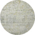 8' Sage Gold And Beige Abstract Washable Round Rug With UV Protection