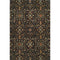 5' X 8' Black Gold And Blue Oriental Washable Area Rug With UV Protection