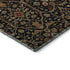 5' X 8' Black Gold And Blue Oriental Washable Area Rug With UV Protection