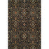 5' X 8' Black Gold And Blue Oriental Washable Area Rug With UV Protection