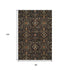 8' X 10' Black Gold And Blue Oriental Washable Area Rug With UV Protection