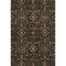 8' X 10' Black Gold And Blue Oriental Washable Area Rug With UV Protection