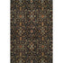 8' X 10' Black Gold And Blue Oriental Washable Area Rug With UV Protection