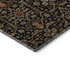 8' X 10' Black Gold And Blue Oriental Washable Area Rug With UV Protection