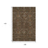 9' X 12' Chocolate Copper And Blue Oriental Washable Area Rug With UV Protection