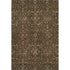 9' X 12' Chocolate Copper And Blue Oriental Washable Area Rug With UV Protection