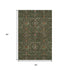 5' X 8' Emerald Copper And Beige Oriental Washable Area Rug With UV Protection