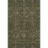 5' X 8' Emerald Copper And Beige Oriental Washable Area Rug With UV Protection