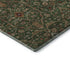 8' Emerald Copper And Beige Oriental Washable Round Rug With UV Protection