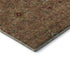 8' Rust Gold And Blue Oriental Washable Round Rug With UV Protection