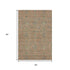 5' X 8' Coral Denim Blue And Green Oriental Washable Area Rug With UV Protection