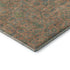 5' X 8' Coral Denim Blue And Green Oriental Washable Area Rug With UV Protection