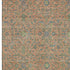 5' X 8' Coral Denim Blue And Green Oriental Washable Area Rug With UV Protection