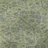8' Lime Green And Gray Oriental Washable Round Rug With UV Protection
