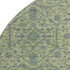 8' Lime Green And Gray Oriental Washable Round Rug With UV Protection