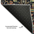 5' X 8' Black Gold Teal And Red Floral Washable Area Rug With UV Protection