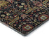 8' X 10' Black Gold Teal And Red Floral Washable Area Rug With UV Protection