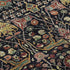 8' X 10' Black Gold Teal And Red Floral Washable Area Rug With UV Protection