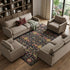 8' X 10' Black Gold Teal And Red Floral Washable Area Rug With UV Protection