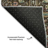 5' X 8' Chocolate Gold And Teal Floral Washable Area Rug With UV Protection