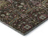 5' X 8' Chocolate Gold And Teal Floral Washable Area Rug With UV Protection
