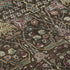 5' X 8' Chocolate Gold And Teal Floral Washable Area Rug With UV Protection