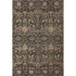 5' X 8' Chocolate Gold And Teal Floral Washable Area Rug With UV Protection