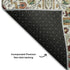 8' X 10' Ivory Gold Red And Teal Floral Washable Area Rug With UV Protection
