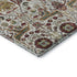 8' X 10' Ivory Gold Red And Teal Floral Washable Area Rug With UV Protection