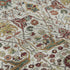 8' X 10' Ivory Gold Red And Teal Floral Washable Area Rug With UV Protection