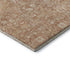 8' Coral And Beige Floral Washable Round Rug With UV Protection