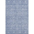 5' X 8' Denim Blue And Beige Floral Washable Area Rug With UV Protection