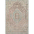5' X 8' Pink Beige And Teal Tribal Washable Area Rug With UV Protection