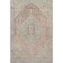 5' X 8' Pink Beige And Teal Tribal Washable Area Rug With UV Protection