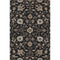 8' X 10' Black Ivory And Beige Floral Washable Area Rug With UV Protection