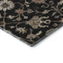 8' X 10' Black Ivory And Beige Floral Washable Area Rug With UV Protection