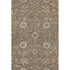 5' X 8' Brown Beige And Copper Floral Washable Area Rug With UV Protection