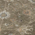 8' Brown Beige And Copper Floral Washable Round Rug With UV Protection