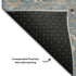 8' X 10' Denim Blue Beige And Copper Floral Washable Area Rug With UV Protection