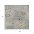 8' X 10' Gray Copper And Silver Floral Washable Area Rug With UV Protection