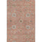 8' X 10' Pink Denim Blue And Silver Floral Washable Area Rug With UV Protection