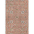 8' X 10' Pink Denim Blue And Silver Floral Washable Area Rug With UV Protection