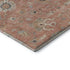 8' X 10' Pink Denim Blue And Silver Floral Washable Area Rug With UV Protection