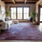 9' X 12' Purple And Lavender Abstract Washable Area Rug With UV Protection