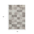 5' X 8' Beige And Taupe Geometric Washable Area Rug With UV Protection