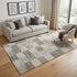 5' X 8' Beige And Taupe Geometric Washable Area Rug With UV Protection