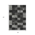 5' X 8' Black Gray And Silver Geometric Washable Area Rug With UV Protection