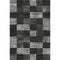 5' X 8' Black Gray And Silver Geometric Washable Area Rug With UV Protection